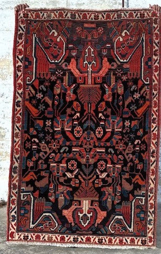 1930's Red Persian Rug 3'6x5'6