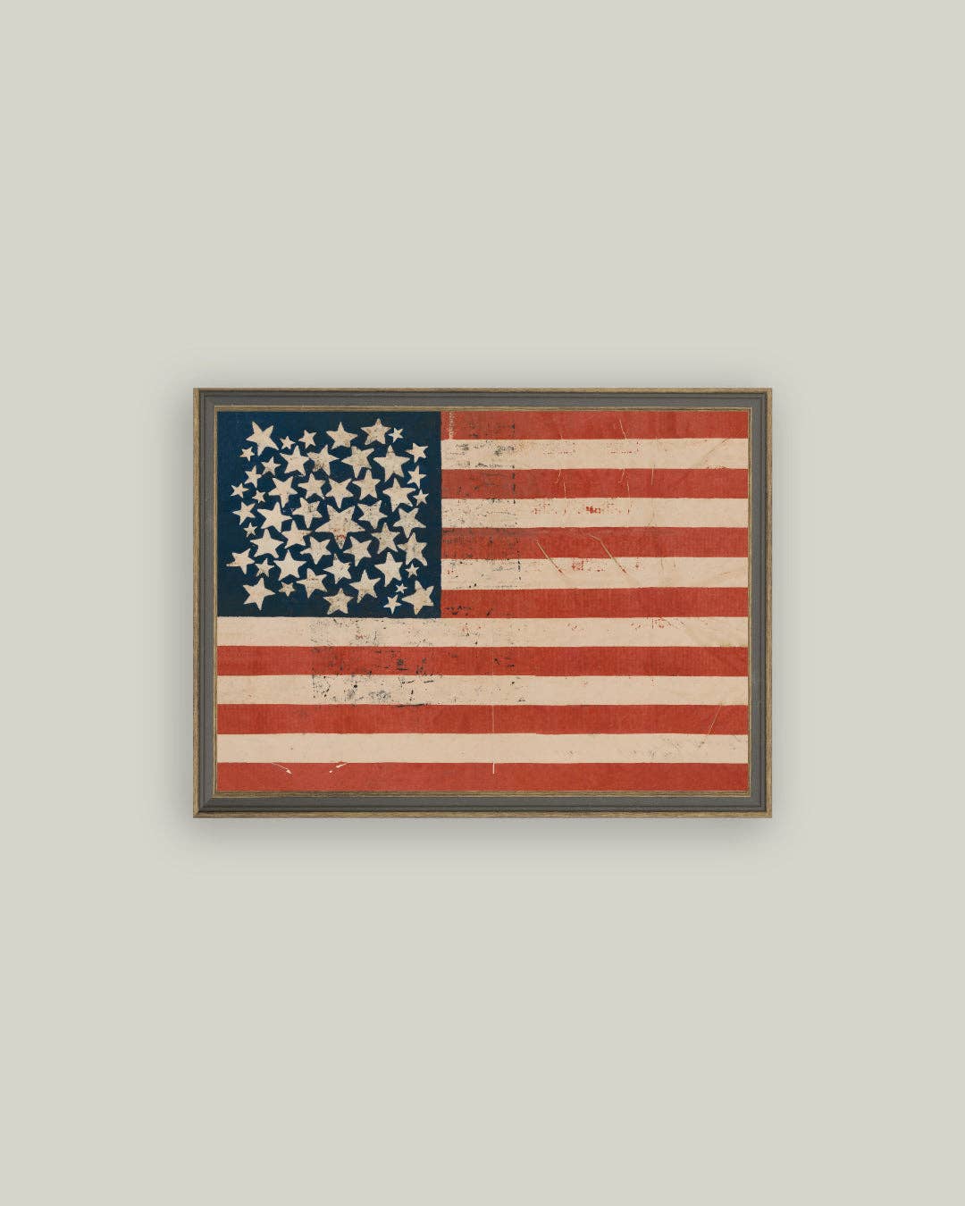 Rustic Flag Antique Art-6x4