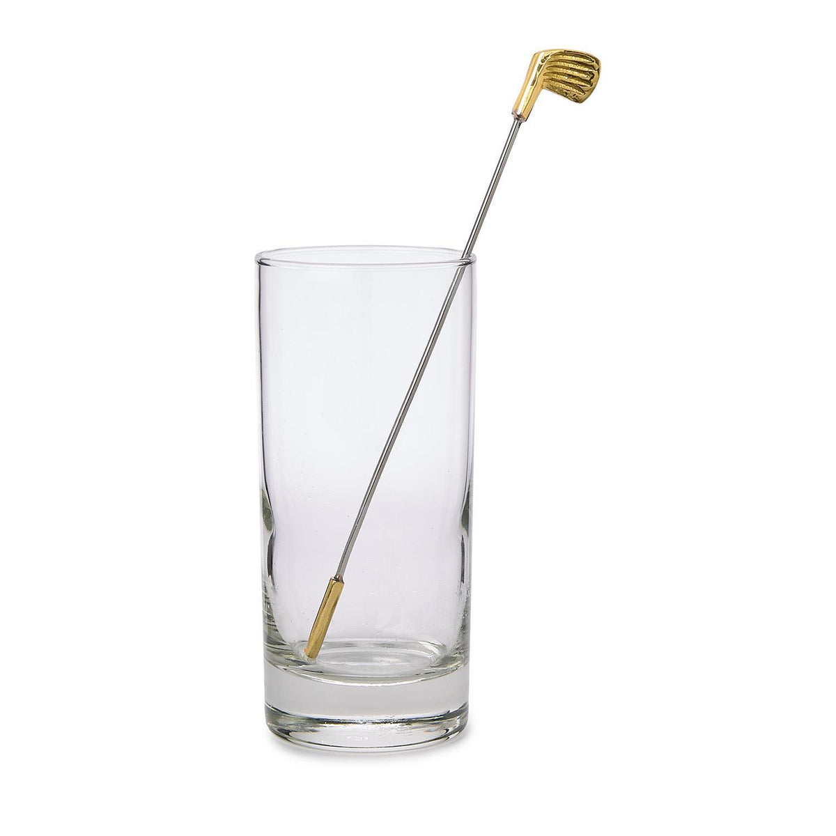 Gold Golf Club Stirrers on Gift Card (hand wash only) - Stainless Steel