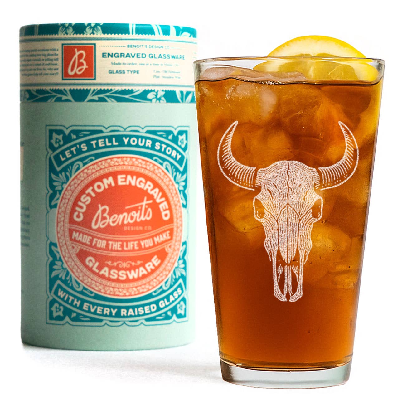 Cattle Skull Scene Glasses