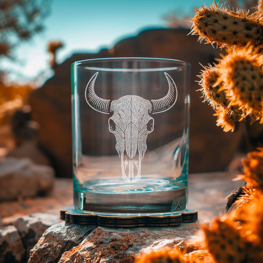 Cattle Skull Scene Glasses