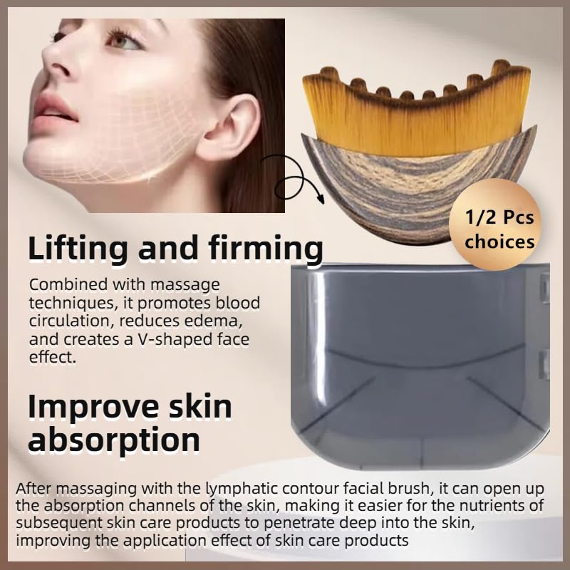 Lymphatic Contour Face Brush for Sculpting