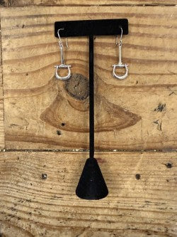 Silver Stirrup Drop Earrings