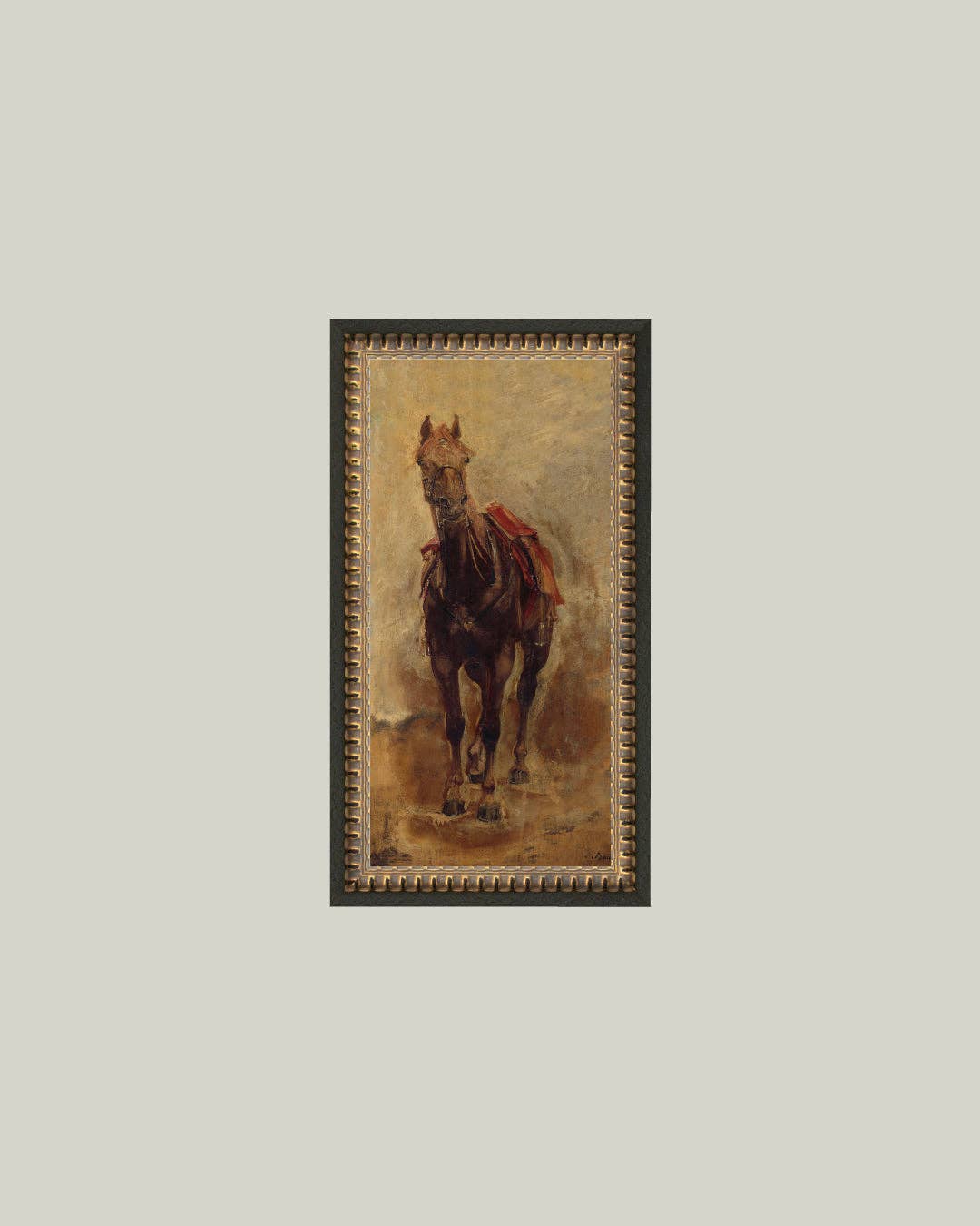 Horse Study Antique Art-5x7