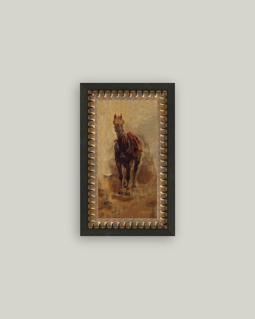 Horse Study Antique Art-5x7