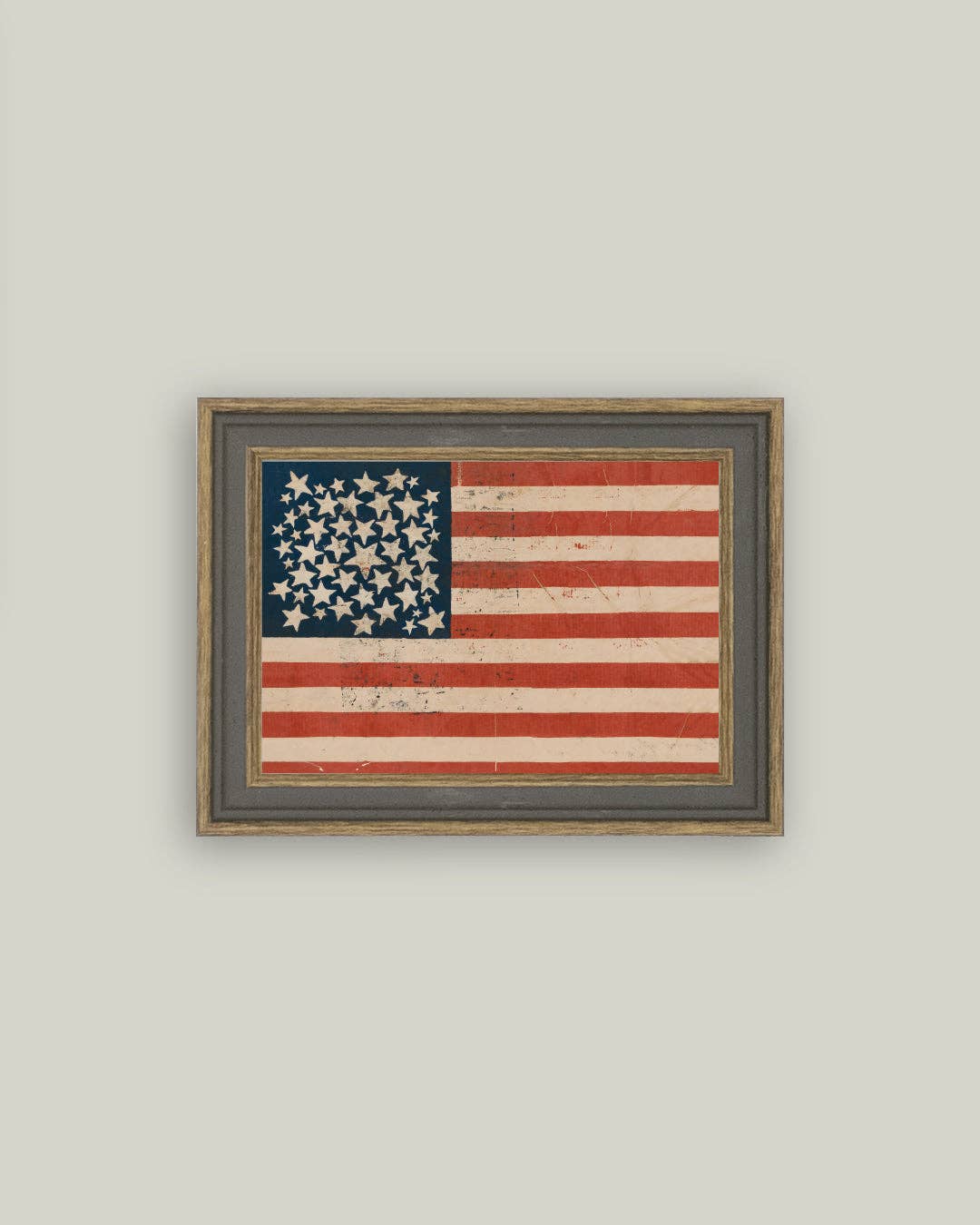 Rustic Flag Antique Art-6x4