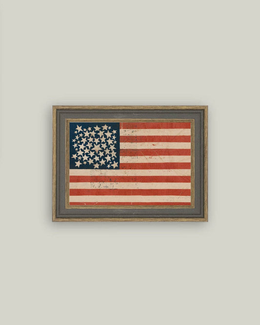 Rustic Flag Antique Art-6x4
