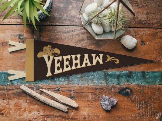 Yeehaw Felt Pennant