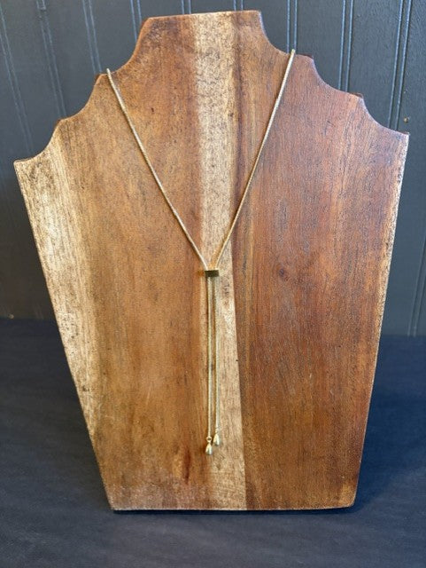 Gold Lariat Necklace