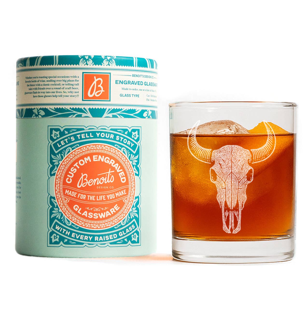 Cattle Skull Scene Glasses