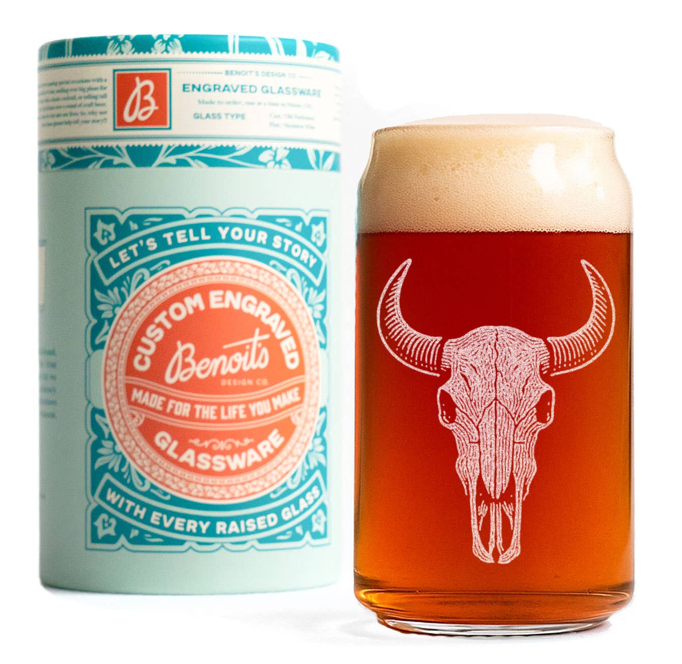 Cattle Skull Scene Glasses
