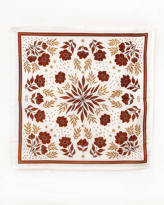 Organic Cotton Bandana Scarf - Desert Floral