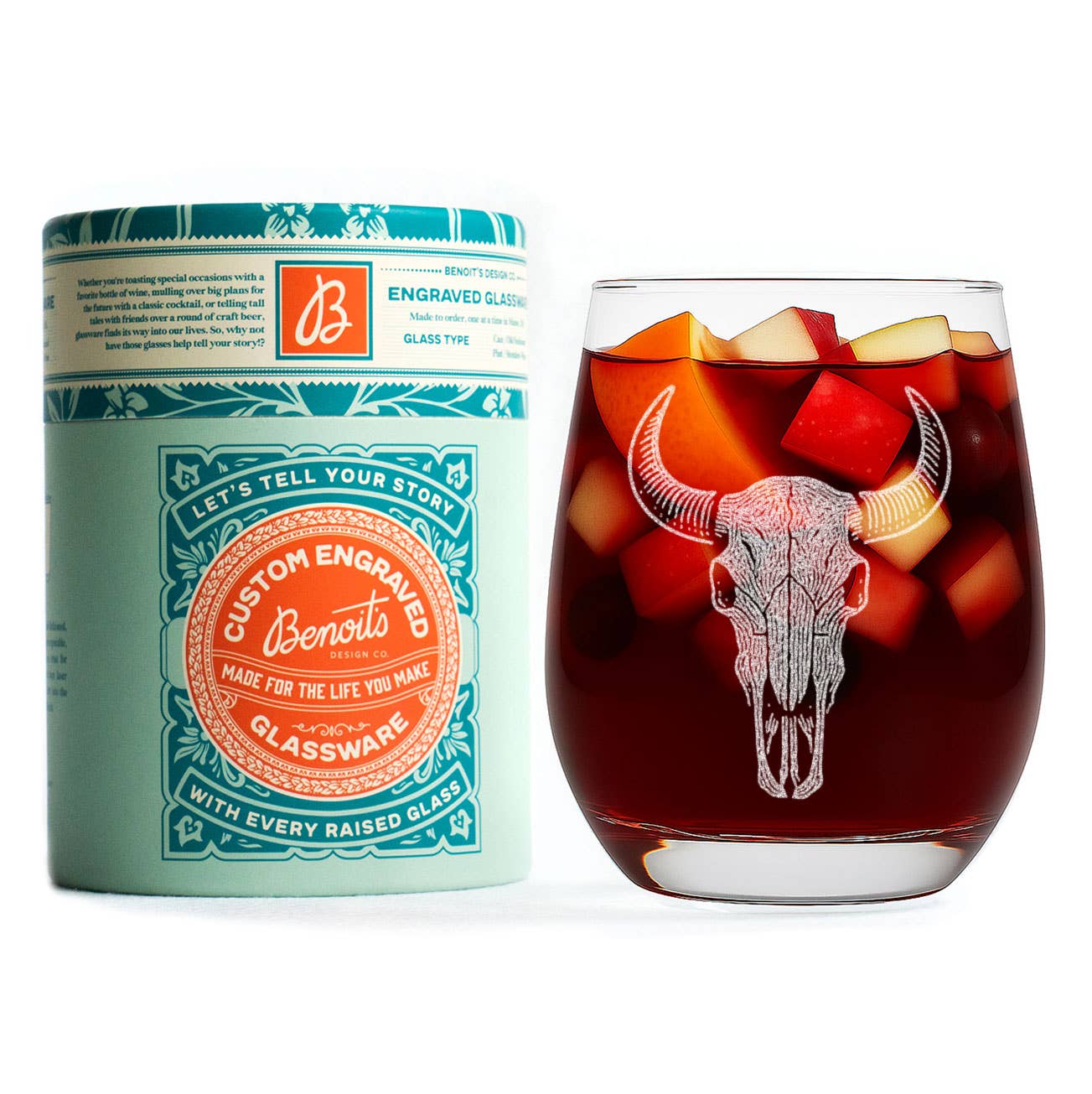 Cattle Skull Scene Glasses