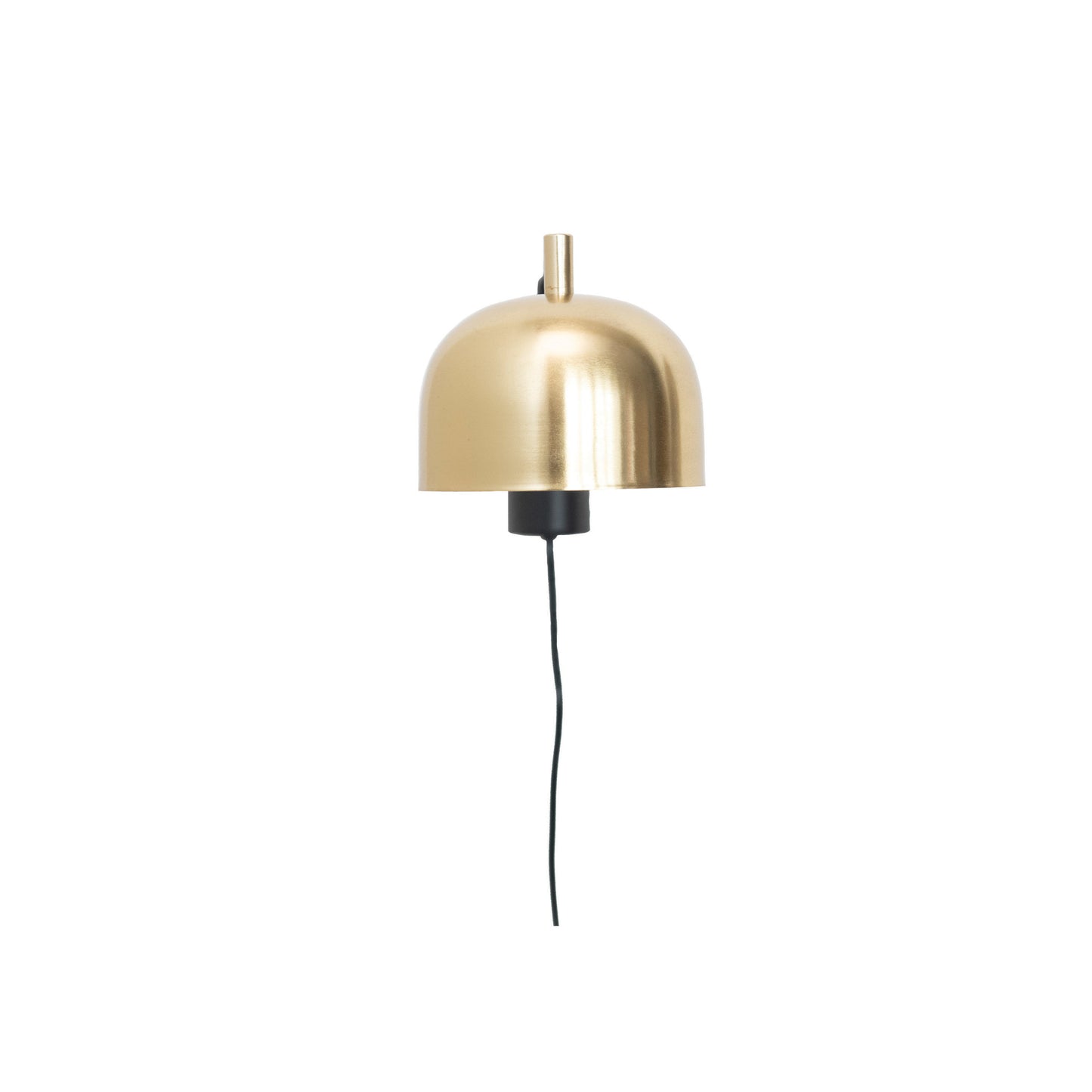 Metal Wall Sconce with Inline Switch, Brass Finish