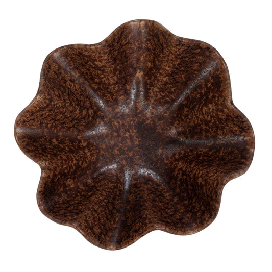 Stoneware Pleated Dish (Each One Will Vary)