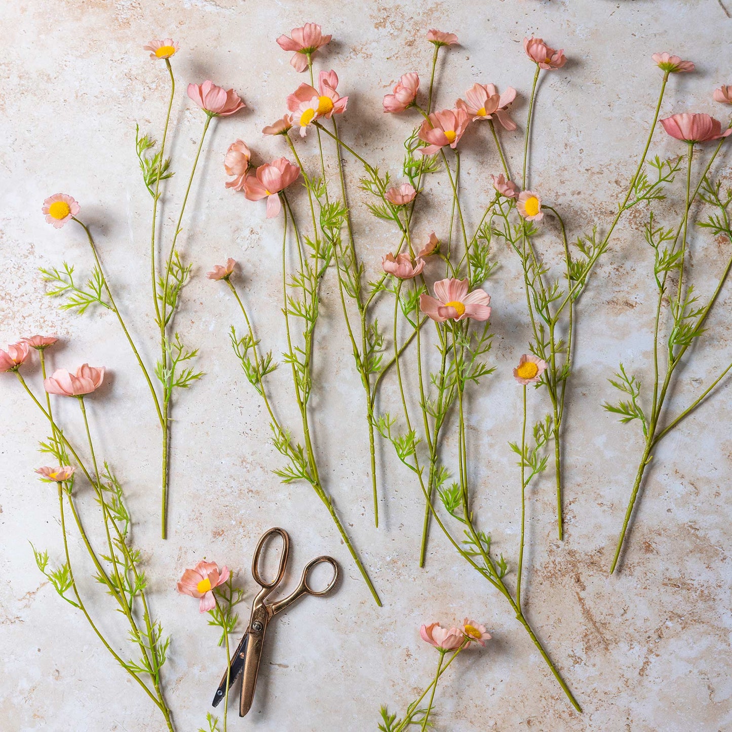 ARTIFICIAL COSMOS MEADOW (Real Touch), SOFT PINK