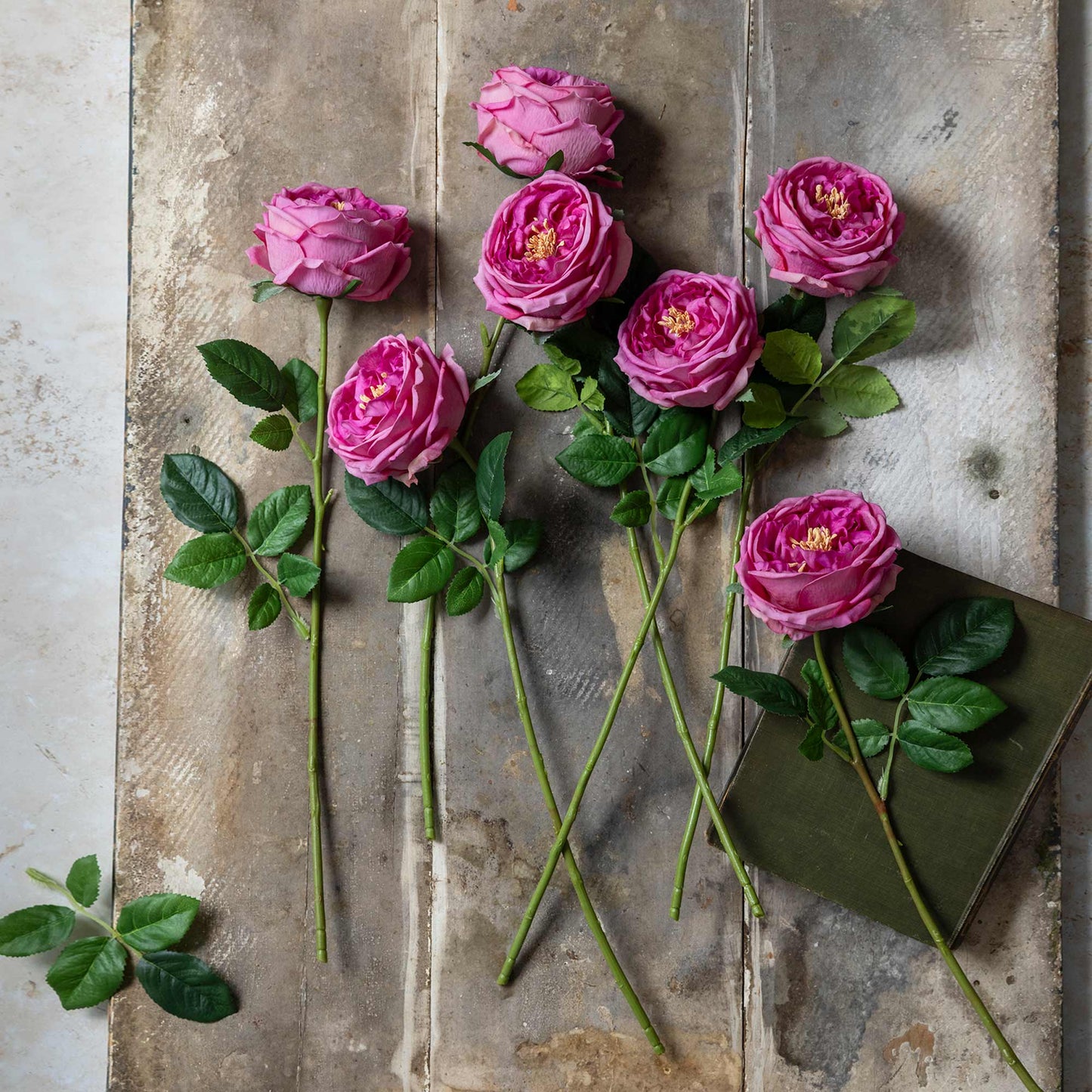 ARTIFICIAL GARDEN ROSE (Real Touch), MAUVE