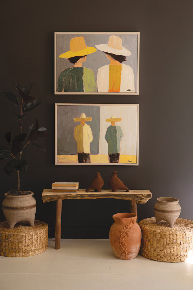 Men & Women in Hats Paintings