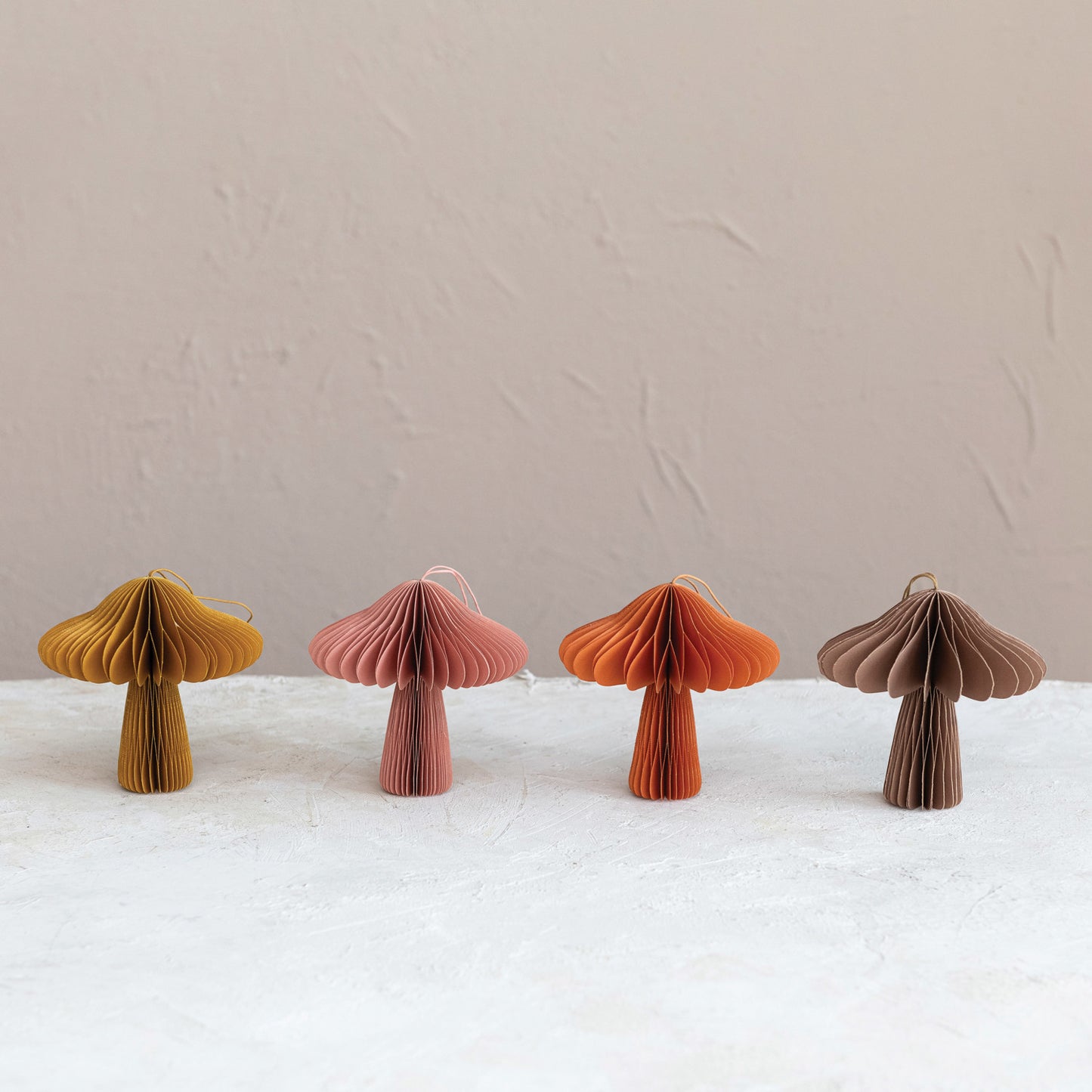 Paper Folding Honeycomb Mushroom Ornament