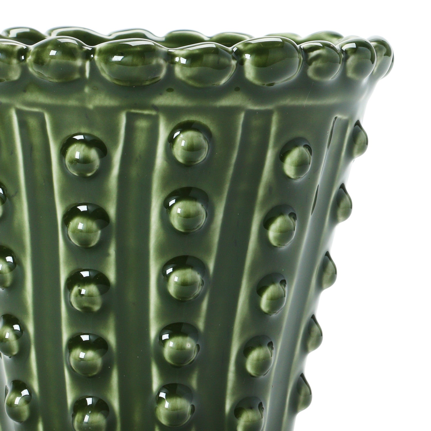 hobnail planter pot Stoneware Hobnail Planter Green