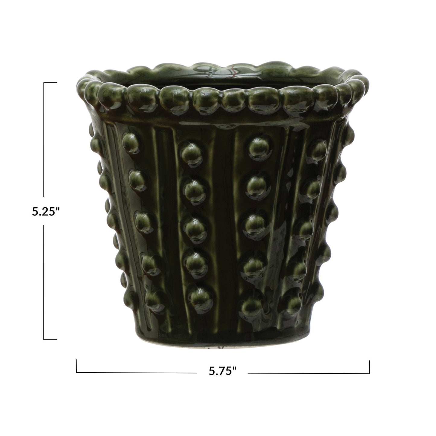 Stoneware Hobnail Planter