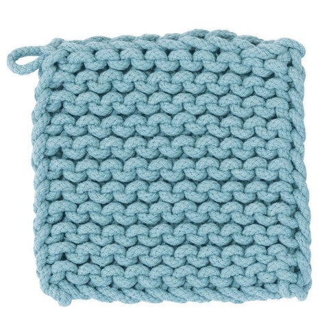 Cotton Crocheted Pot Holder, 3 colors