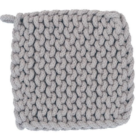 Cotton Crocheted Pot Holder, 3 colors