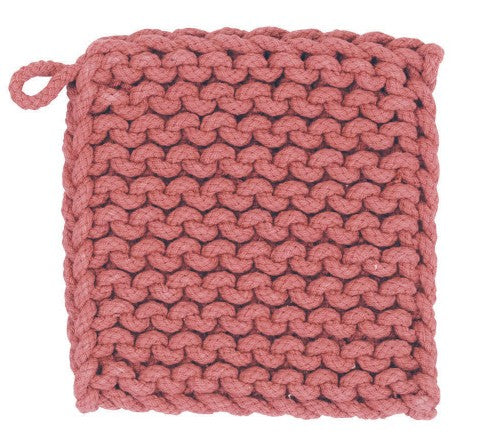 Cotton Crocheted Pot Holder, 3 colors