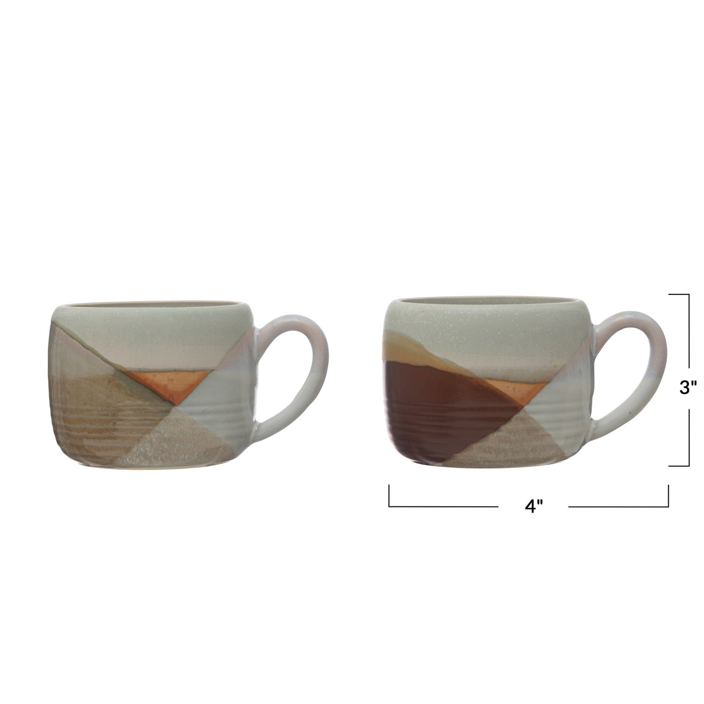 16 oz. Stoneware Mug w/ Design, 2 Colors (Each One Will Vary)