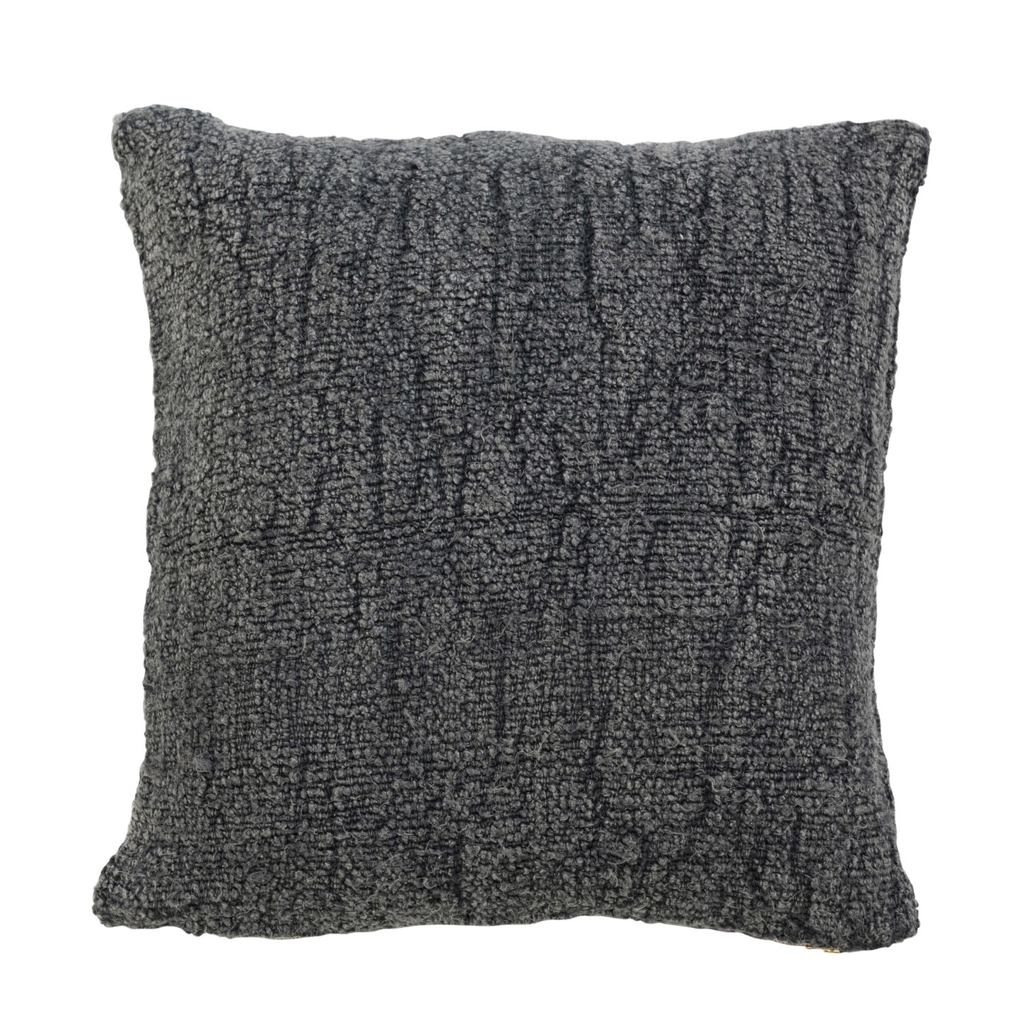 18" Stonewashed Silk & Woven Cotton Pillow, Polyester Fill