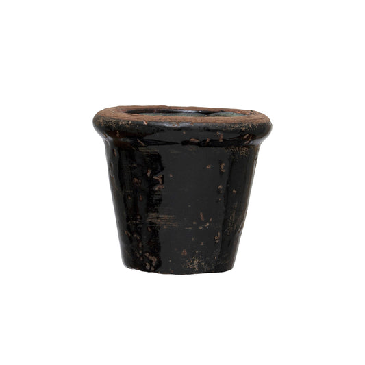 Black Terra-cotta Planter