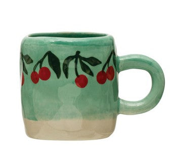 3 - 6 oz. Hand-Painted Stoneware Espresso/Child's Mug, 8 Styles (Each One Will Vary)