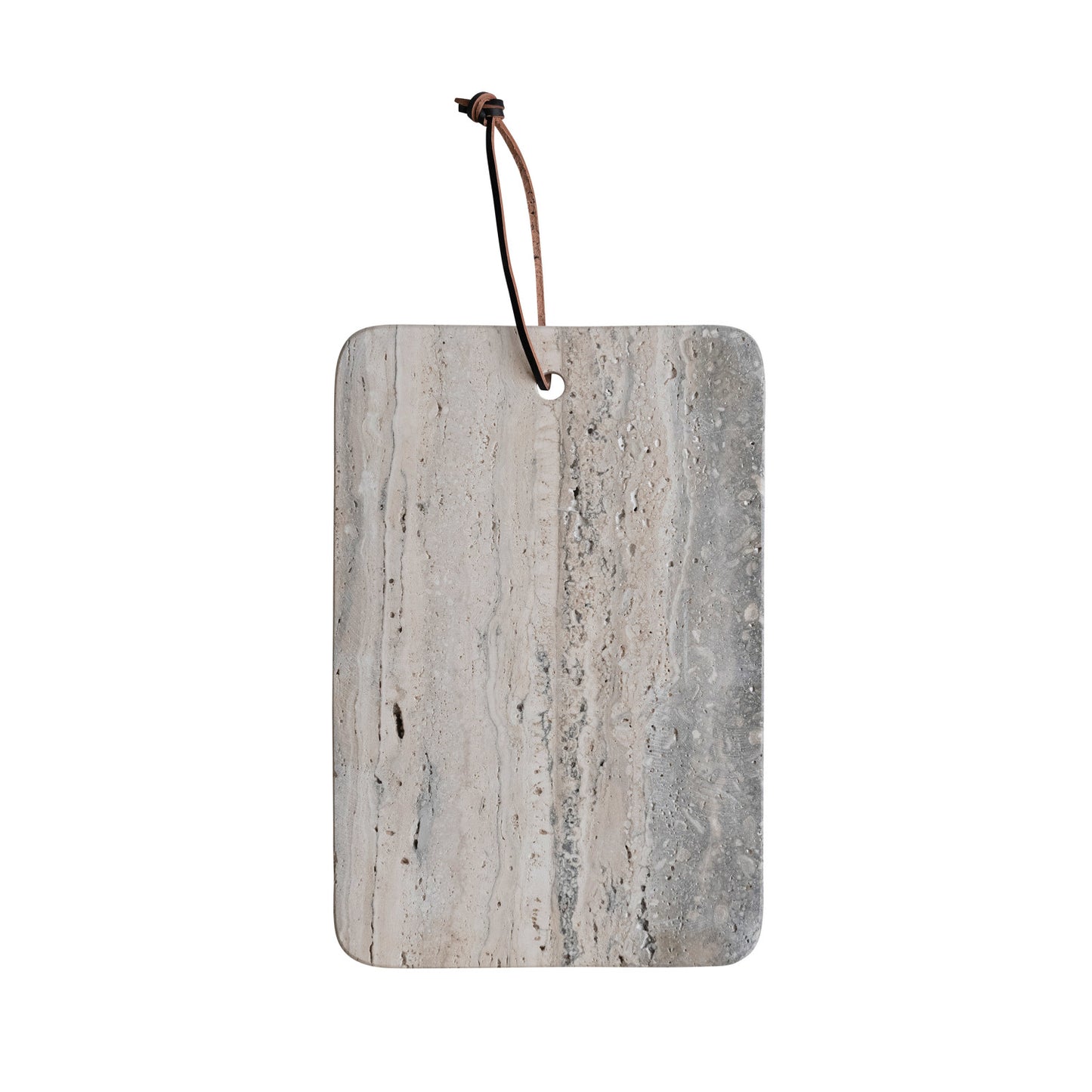 Travertine Cheese/Cutting Board w/ Leather Tie