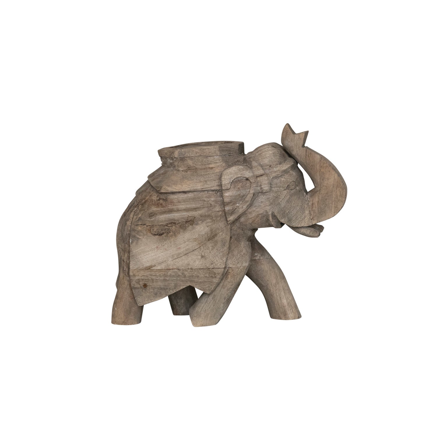 Hand-Carved Mango Wood Elephant