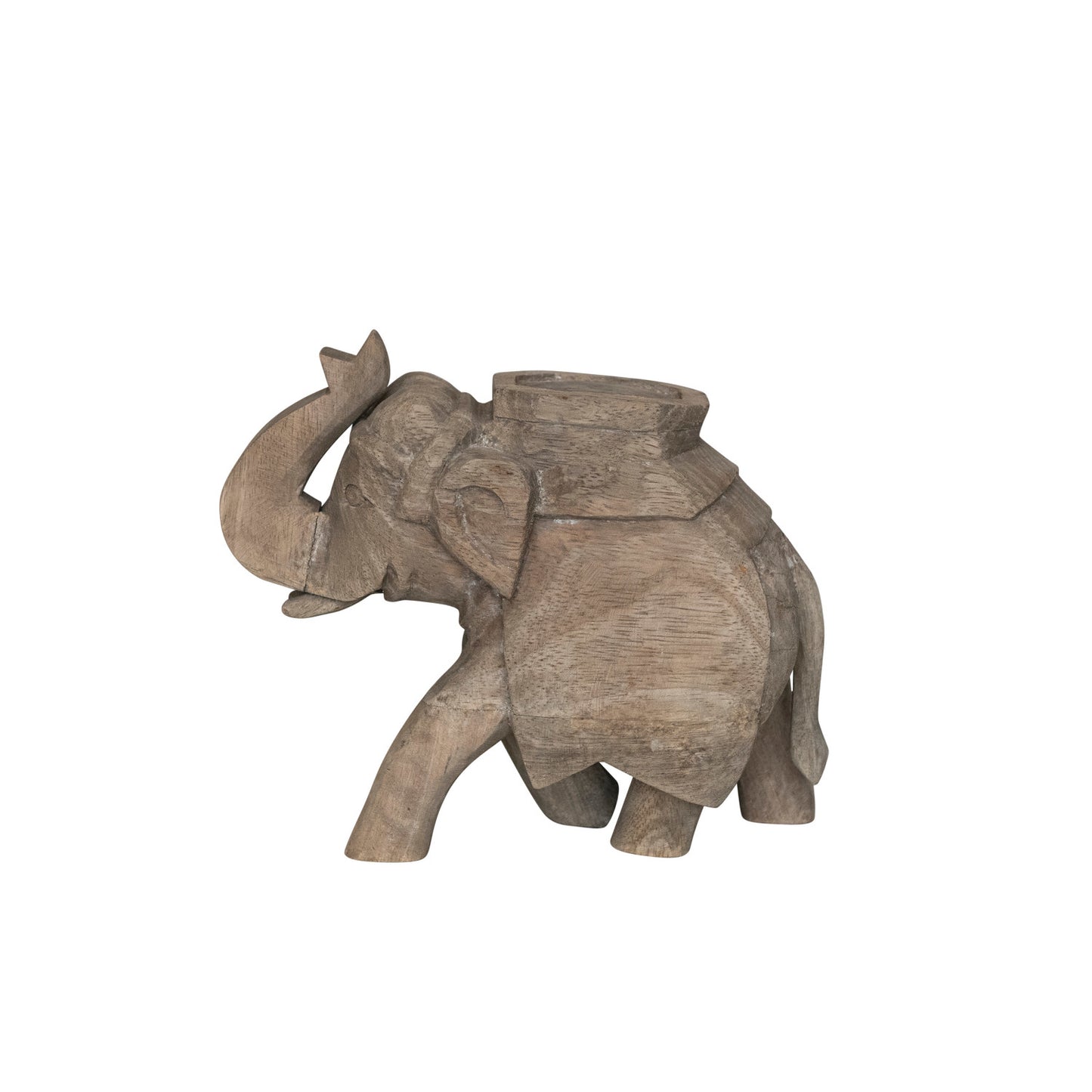 Hand-Carved Mango Wood Elephant