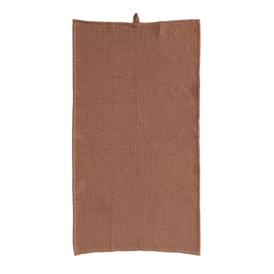 Oversized Woven Linen & Cotton Waffle Tea Towel w/ Loop