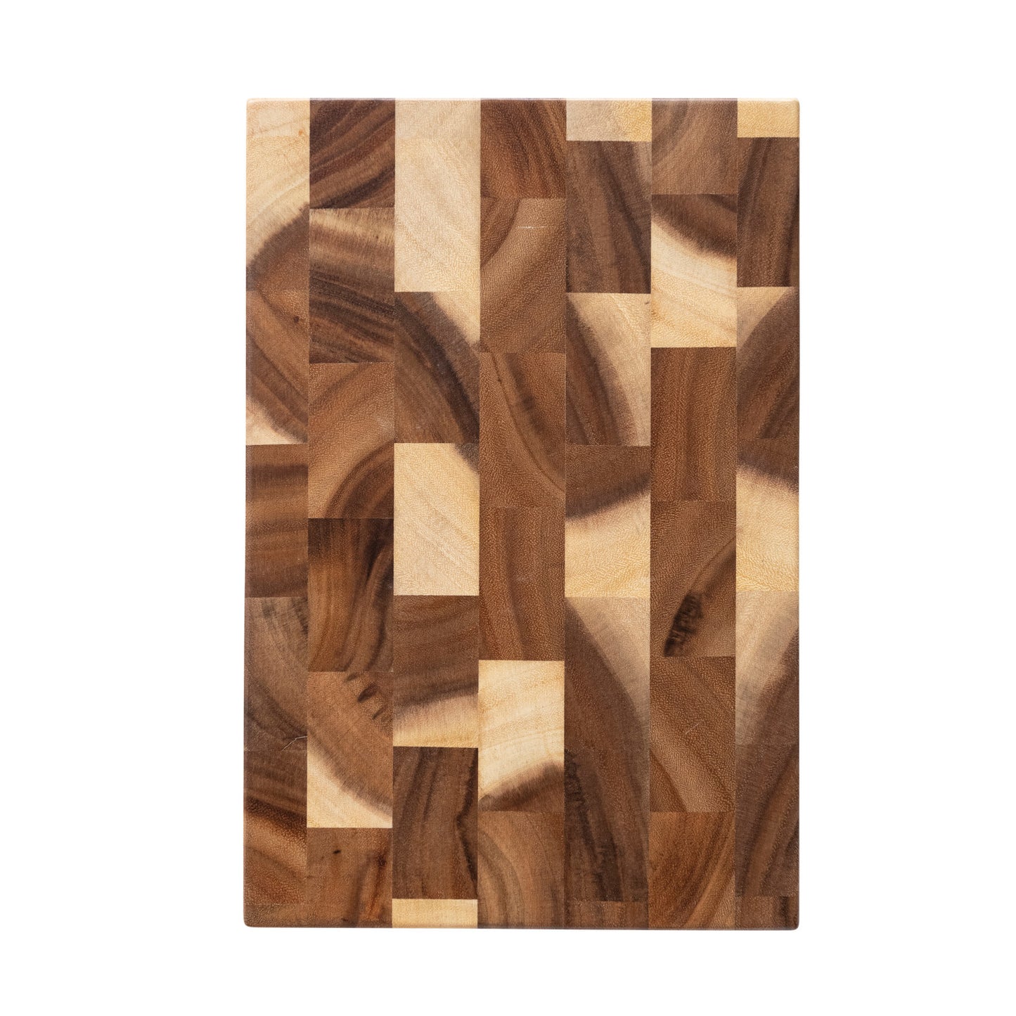 Suar Wood End Grain Cheese/Cutting Board w/ Handles