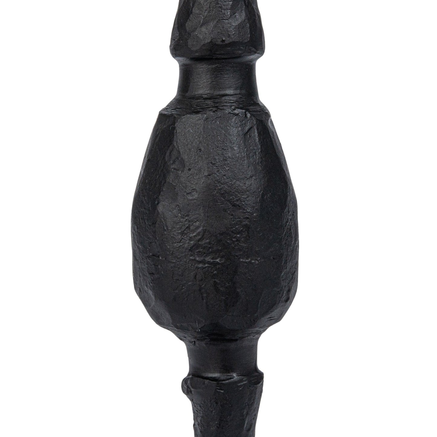 Hand-Forged Cast Iron Taper Holder, Black