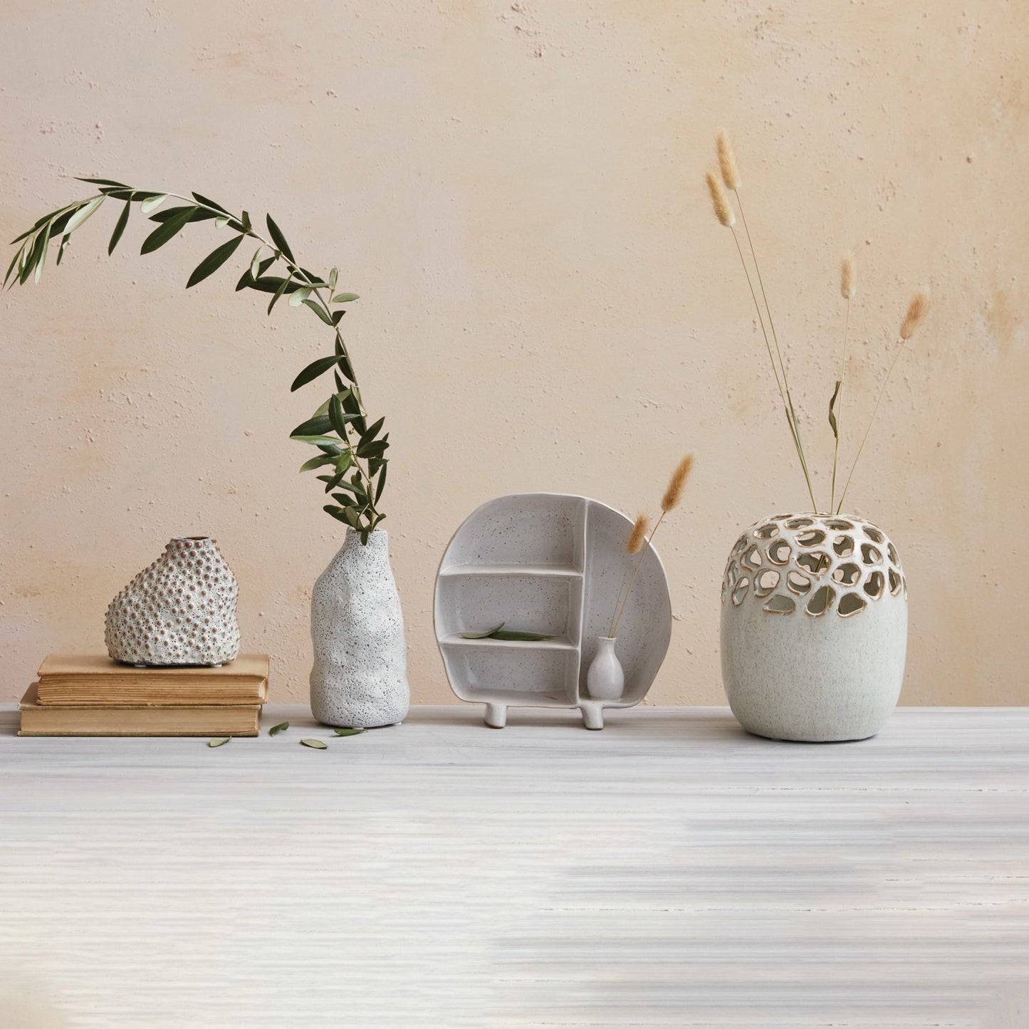 Coarse Stoneware Organic Shaped Vases