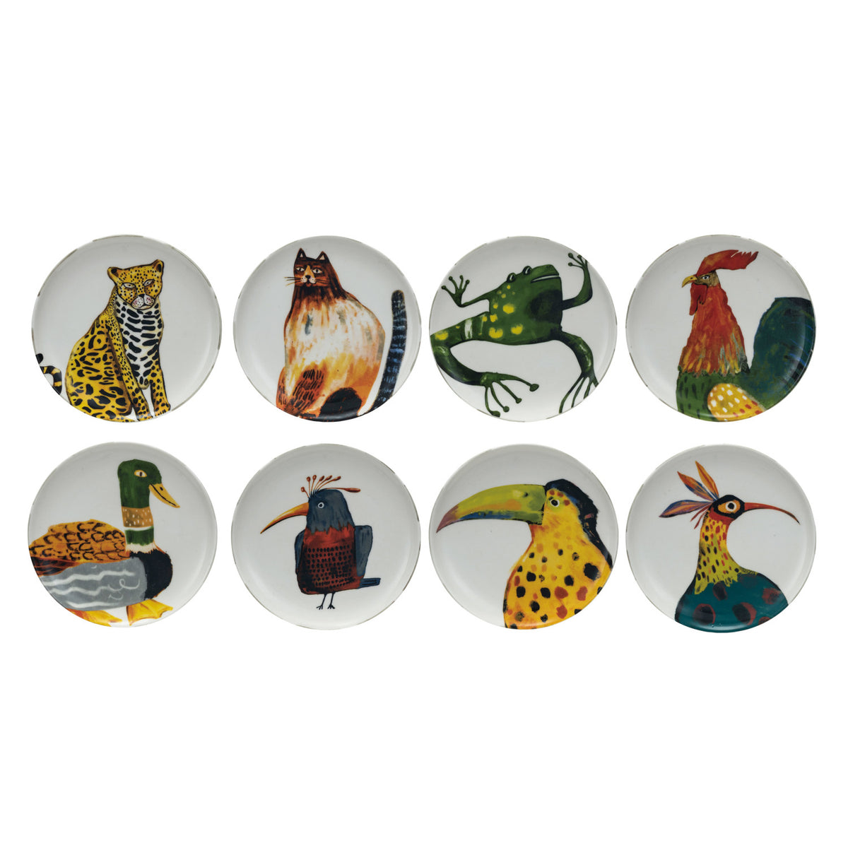 Stoneware Plate w/ Animals