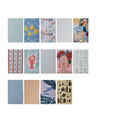 Printed Recycled Microfibre Tea Towels w/ Pattern/Image