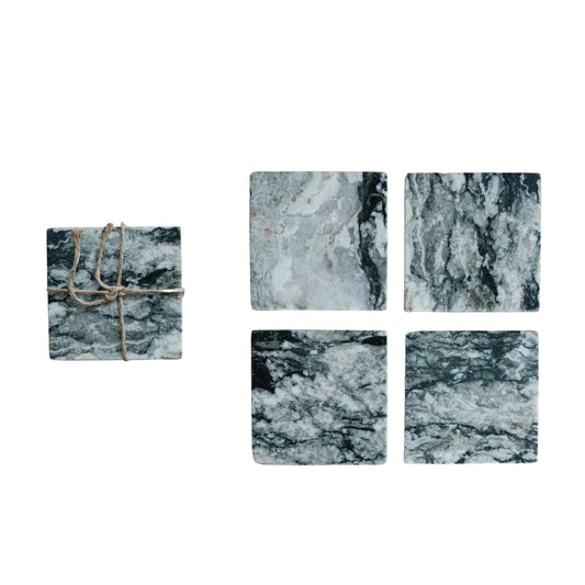 Marble Coasters, Set of 4