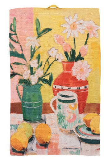 Printed Recycled Microfibre Two-Sided Tea Towel