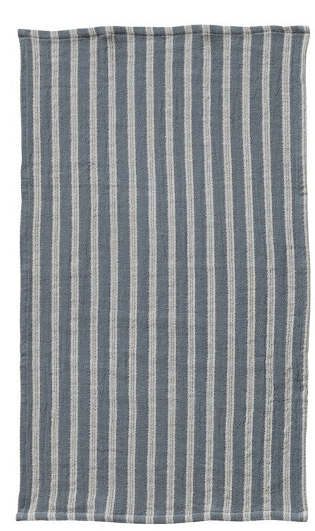 Woven Cotton Double Cloth Striped Tea Towel, 3 Colors