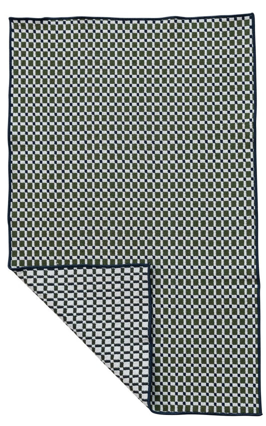 Woven Cotton Tea Towel with Pattern & Stitched Edge, 2 Styles