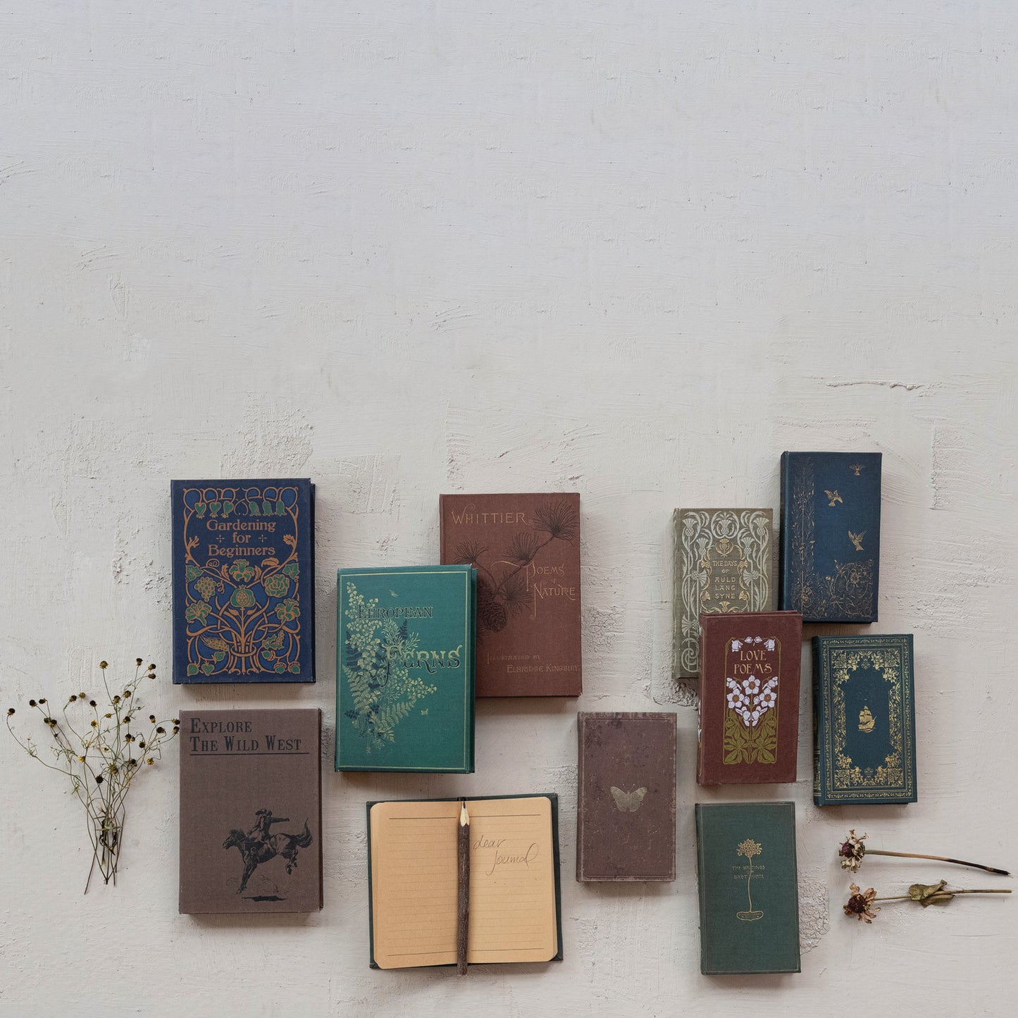 Paper Notebook with Book Design & 176 Ruled Pages, 6 Styles