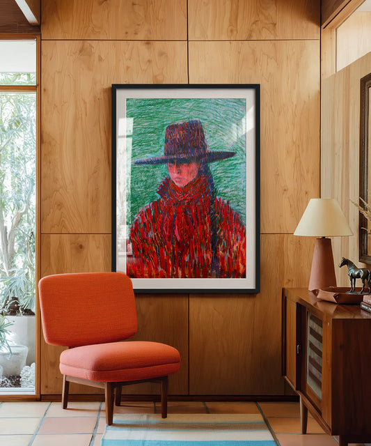 Red & Green Cowgirl