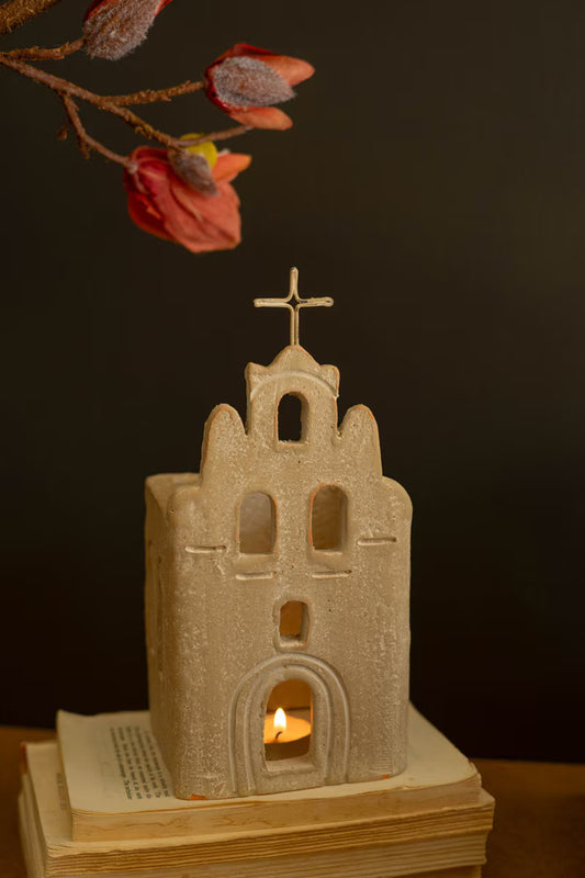 Clay San Antonio Mission Luminary