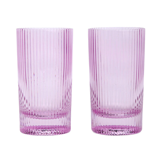THE STELLA HIGHBALL GLASS - SET OF 2 LILAC