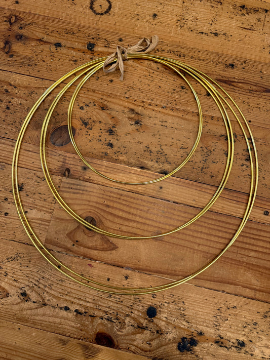 Gold Hoops, set of 6